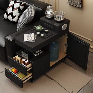 实木可移动茶几烧水壶一体茶水柜边几家用沙发侧边柜2026新款茶台