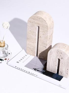 简约ins黄洞石装饰摆件款样板房酒店客厅书柜软装配套家居礼品