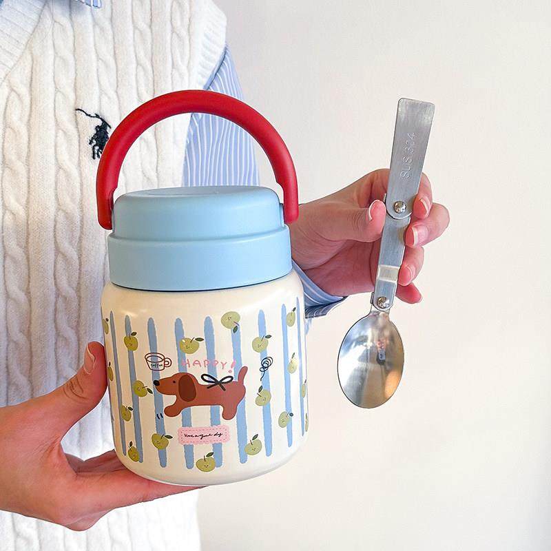 线 线条小狗焖烧杯小容量燕窝银耳羹焖烧罐带勺子2025新款保温杯,餐饮具,焖烧杯,淘宝优惠券,粉丝福利购,淘宝优惠卷