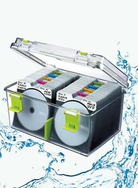 川介卡弗CD专辑收纳盒箱220片装大容量蓝光盘碟片PS4防潮防尘透明