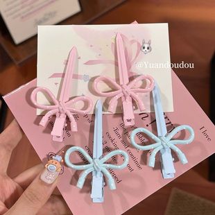 甜美波点蝴蝶结金属发夹日系高颜值百搭女孩侧边刘海发卡饰品头饰