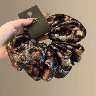 辣妹精致晕染豹纹韩国甜酷大肠发圈小众褶皱肥肠高级头发丸子圈女