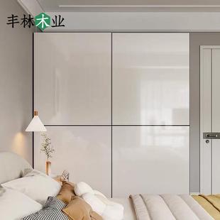 推拉门衣柜极简白色移门衣橱趟门衣柜卧室储物家用柜定制尺寸 新款