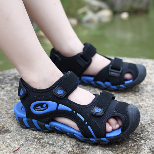 10大童凉鞋男童包头12男孩中小学生15岁38软底39大码40沙滩鞋41码