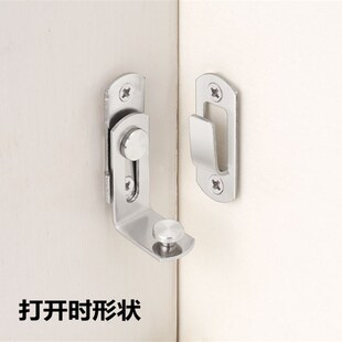 推拉门锁免打孔卫生间搭扣玻璃隔断双边开儿童房门双门移门锁厕所