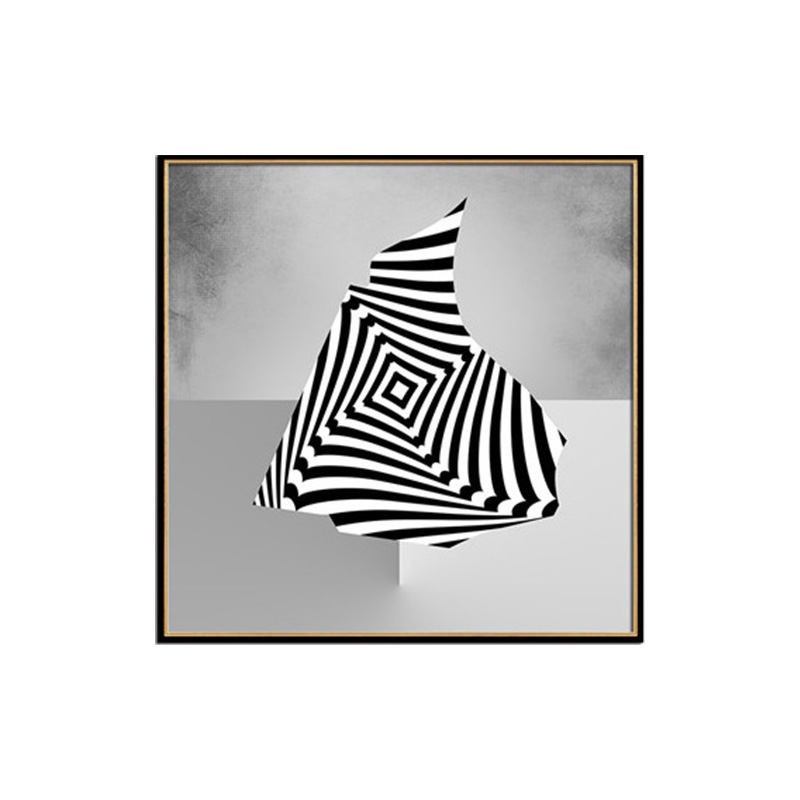 钢化晶瓷画抽象现代黑色线条几何装饰画 售楼部样板房别墅挂画图片