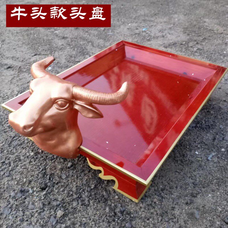 蒙古特色餐具烤全羊手扒牛羊肉托盘肉食长方形酒餐厅大号中式木盘