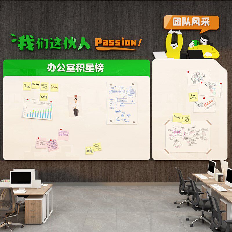 企业文化办公室司员工风采墙面装饰氛围布置展示照片毛毡形象告栏