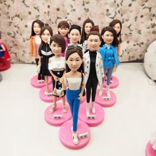 软陶人偶定制泥人真人公仔蜡像玩偶泥塑人像照片diy生日结婚礼物