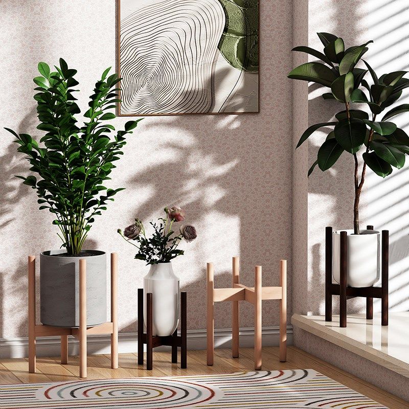 实木十字花架窗边花盆透气支架飘窗上放的托架阳台多肉方形底托架,住宅家具,花架/花几,淘宝优惠券,粉丝福利购,淘宝优惠卷