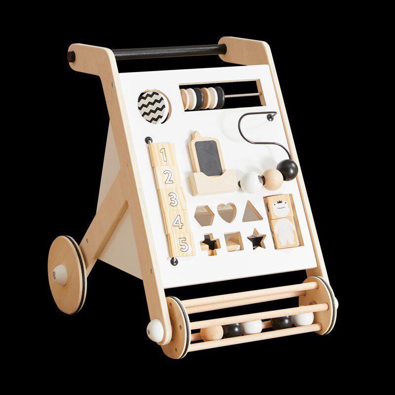 爱升宝宝学步车手推车婴儿木制防O型腿防侧翻男孩女孩10个月玩具