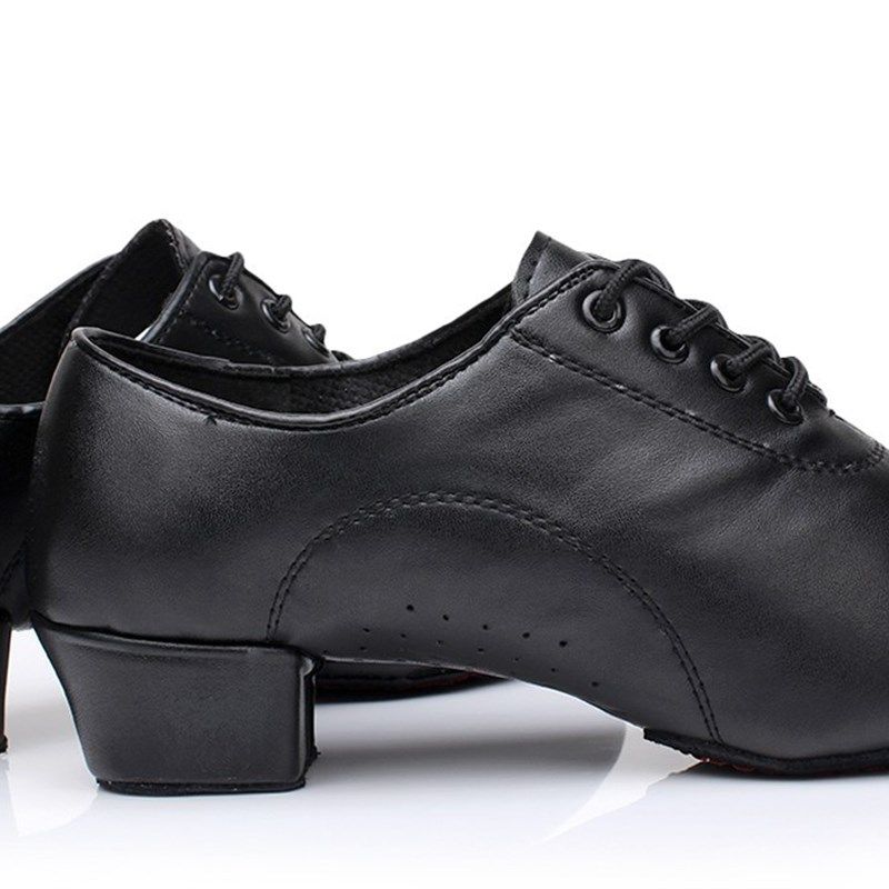 软底跳舞鞋黑色广场交谊舞鞋男孩成人拉丁舞鞋男童舞蹈鞋