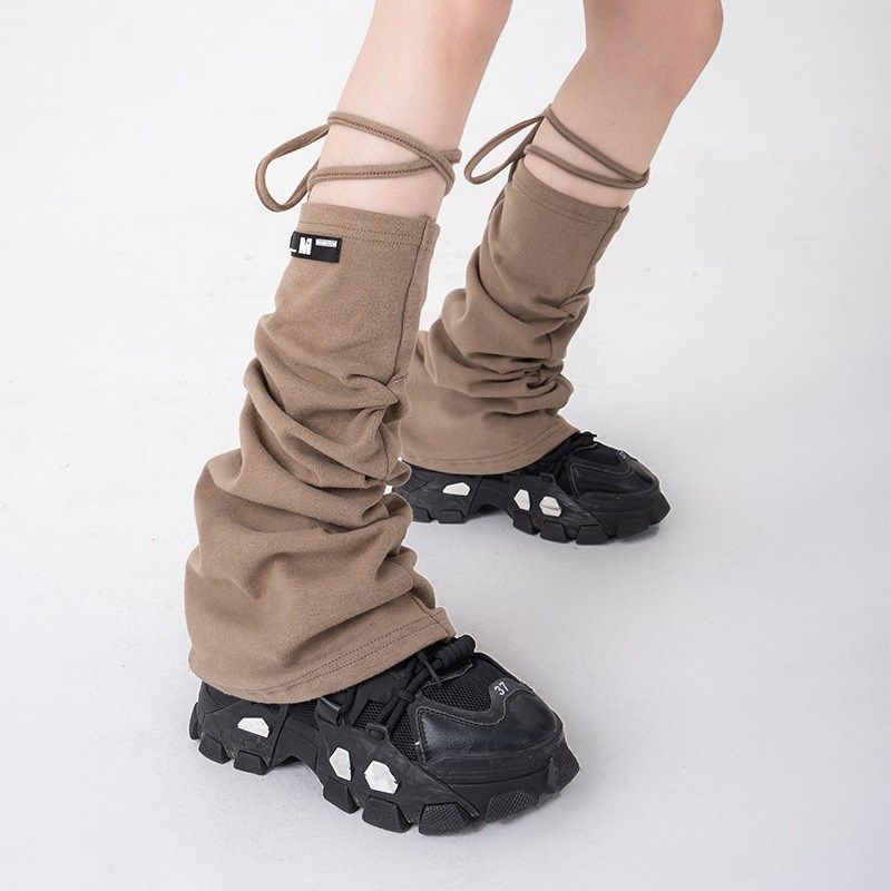 芭蕾风抽绳绑带袜套y2k千禧辣妹布标喇叭堆堆亚文化废土风腿套女,女士内衣/男士内衣/家居服,中筒袜,淘宝优惠券,粉丝福利购,淘宝优惠卷