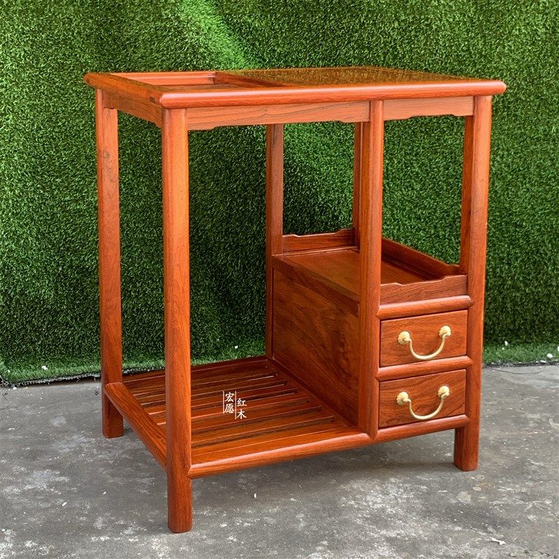 红木缅甸花梨木茶桌茶台小茶几沙发边桌大果紫檀中式实木茶水柜架,住宅家具,红木茶桌/茶台,淘宝优惠券,粉丝福利购,淘宝优惠卷