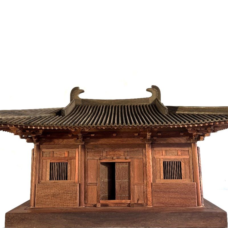 古建实木diy全复原榫卯唐南禅寺大殿拼装模型礼品藏品