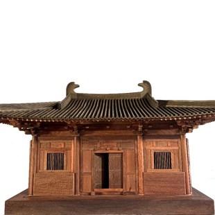 古建实木diy全复原榫卯唐南禅寺大殿拼装模型礼品藏品