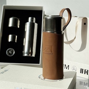 远山象钛杯杯套皮革材质纯钛保温杯专用适用飞剑皮质保护套防摔