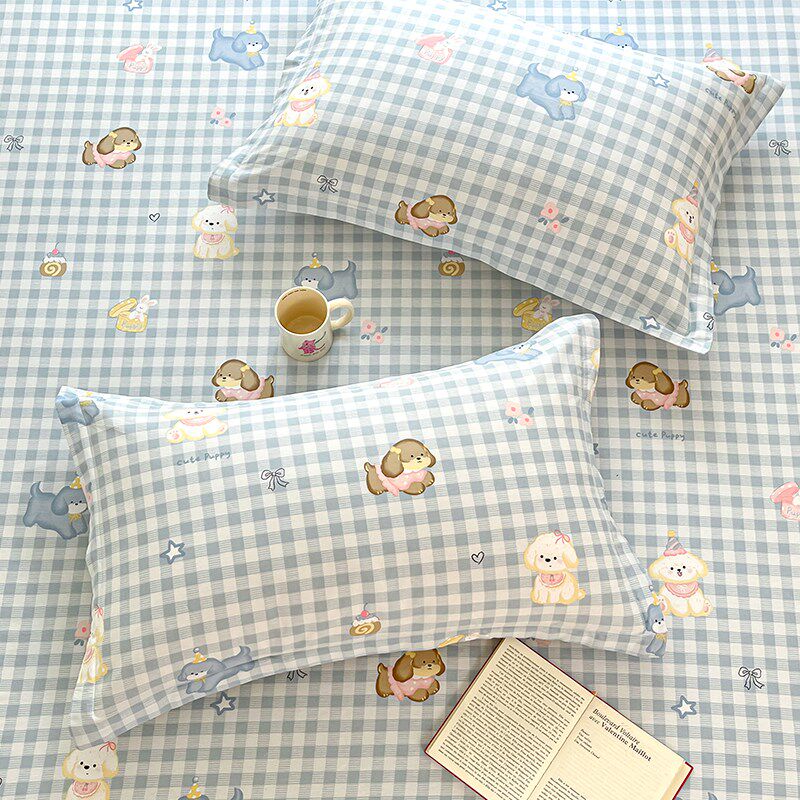 纯棉床单单件100全棉卡通儿童可裸睡铺床被单夏季防滑单人睡单男