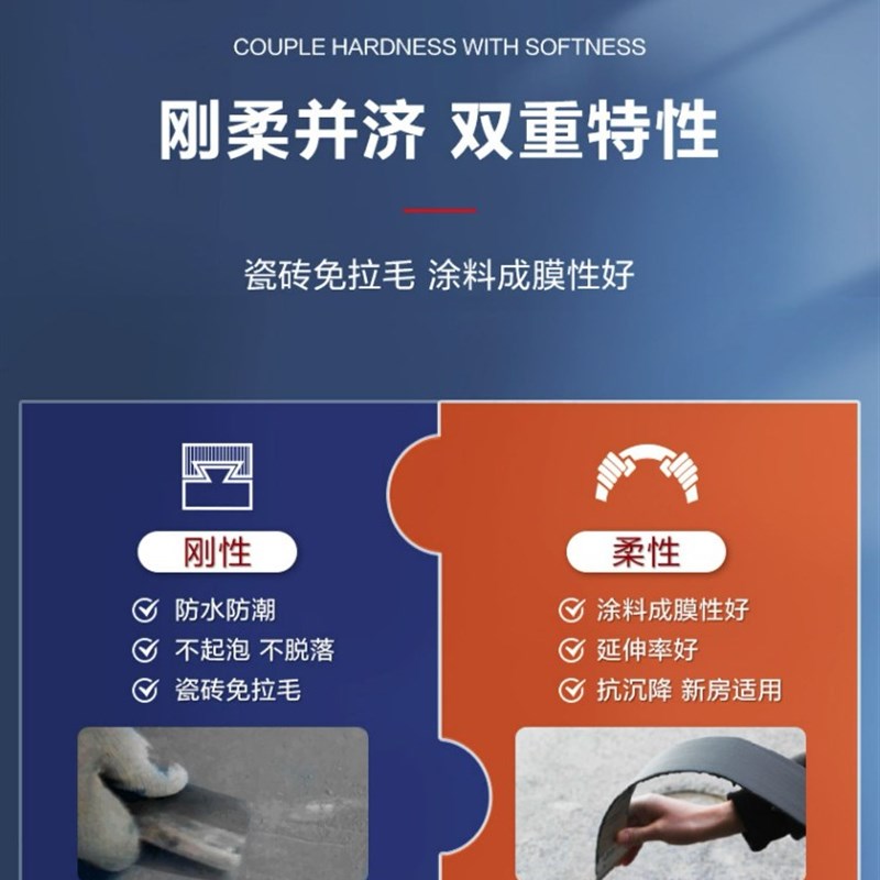 好施JS柔性防水涂料厨房卫生间防水涂料室内外防水涂料好施工健康