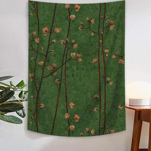 覆古南洋中古风背景墙挂布客厅卧室背景布墙壁装饰挂毯艺术画布