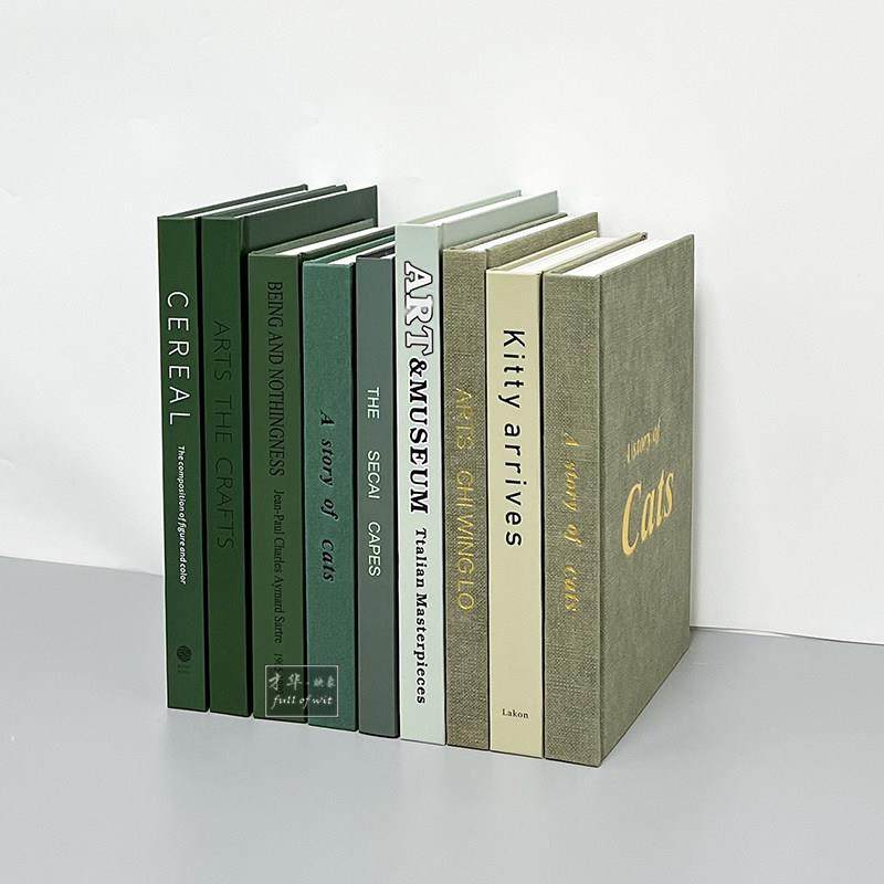简约绿色装饰真书轻奢样板房书柜玄关可翻页仿真道具书籍饰品摆件,家居饰品,装饰摆件,淘宝优惠券,粉丝福利购,淘宝优惠卷