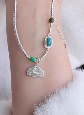 原创手工蒙古包马头琴项链名族风网红小众时尚气质百搭蒙古元素女