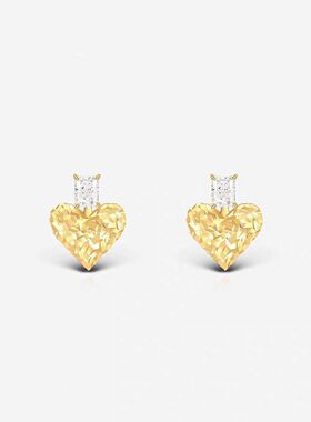 爱心系列轻奢高级感气质冰花爱心耳钉灵动简约女款时尚设计百搭