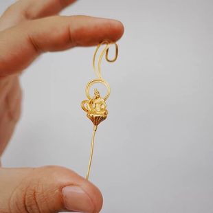 悟道禅佛耳钉国潮民族风手作个性国风长款小众百搭高级感精致耳饰