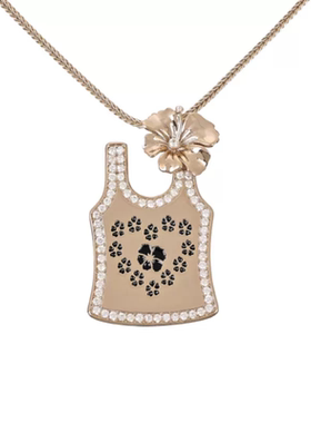 浅金色花朵锁骨链精致百搭小众