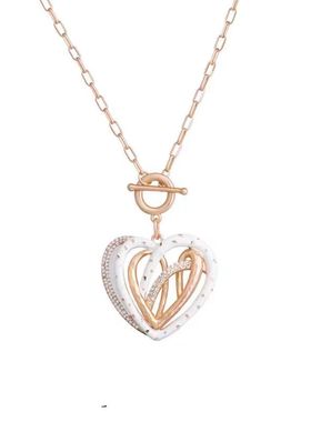 【新款】爱心项链小众设计气质百搭轻奢毛衣链缠绕爱心轻奢项链