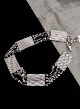 几何系列方形链条手链韩版轻奢气质手饰高级感新潮小众设计男女款