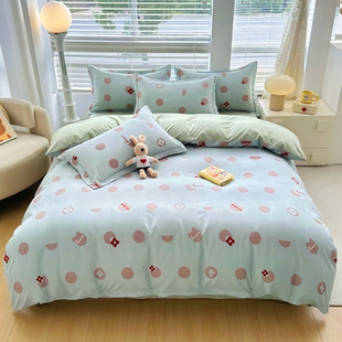 新款 田园清新四件套加厚被套宿舍床单被套枕套四件套礼盒发货