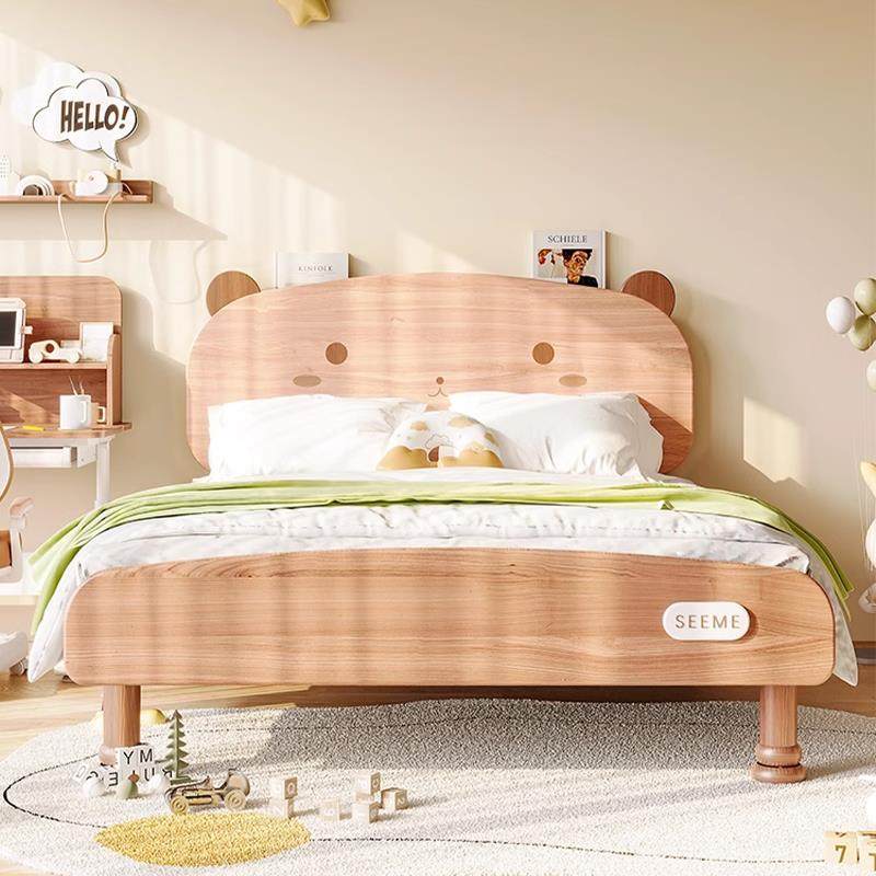 儿童床女孩1米2全实木单人小床小户型男孩卧室1米5小孩男女童床