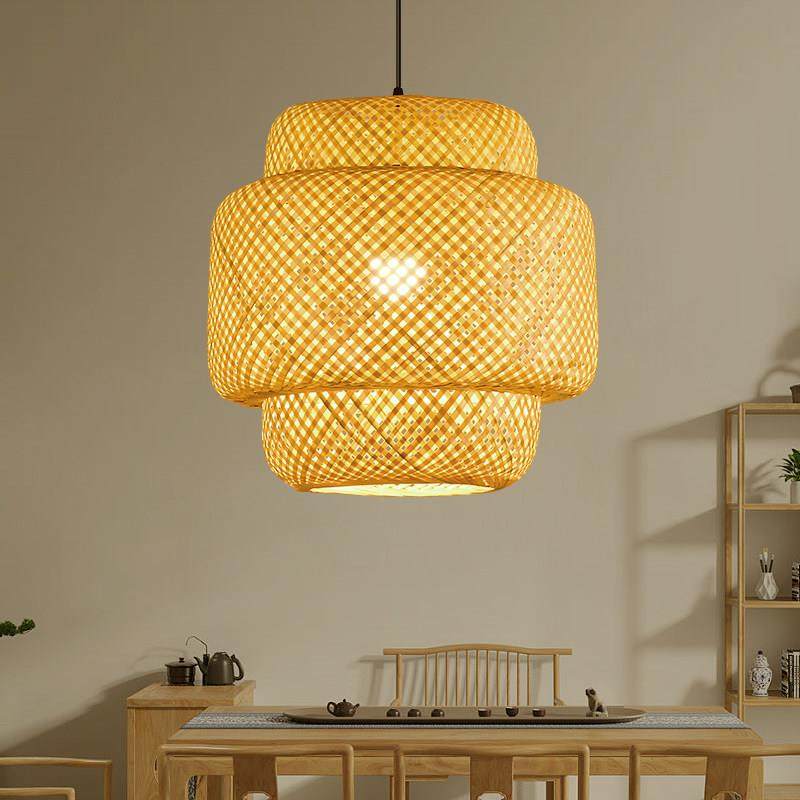 中式禅意茶室竹编吊灯饭厅饭店竹艺灯笼覆古个性创意民宿藤编灯罩,家装灯饰光源,餐厅吊灯,淘宝优惠券,粉丝福利购,淘宝优惠卷