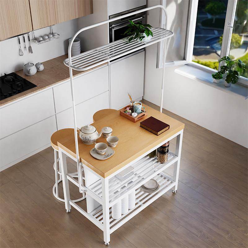 可移动中岛台厨房料理台单独定制开放式家用小实木餐桌一体置物柜,住宅家具,岛台,淘宝优惠券,粉丝福利购,淘宝优惠卷