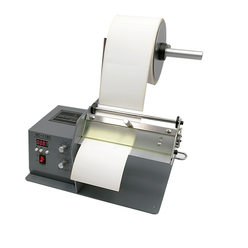 HZ-118C-180自动计数透明标签剥离机光纤剥标机单排不干胶分离器