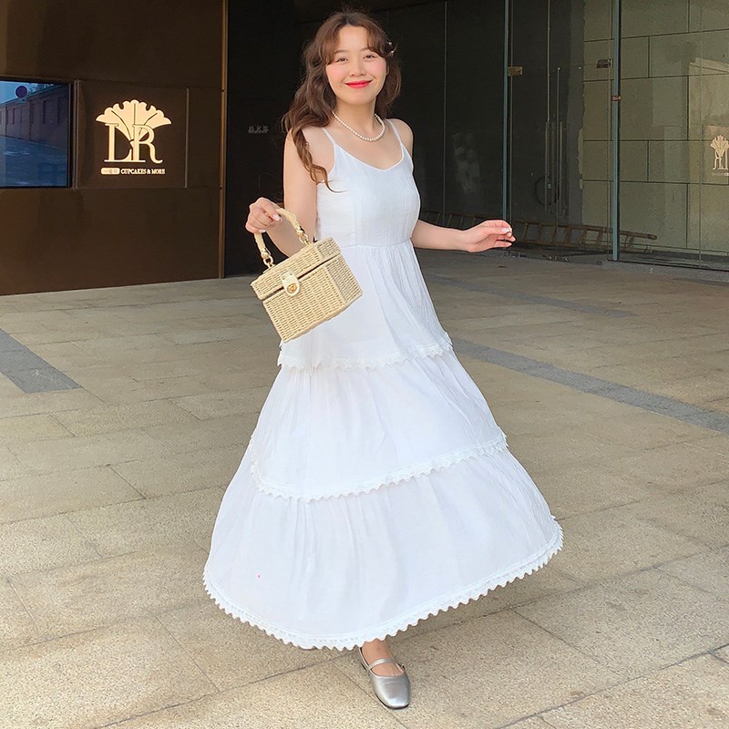 大码胖mm连衣裙遮肚显瘦蛋糕裙微胖减龄套装遮肉网红两件套夏装