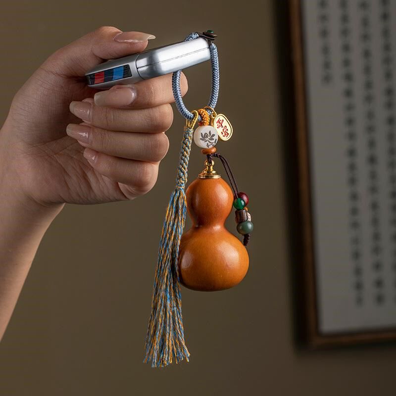 朱砂葫芦天然流苏钥匙扣随身携带手盘把玩件绕指柔男女通用外出用