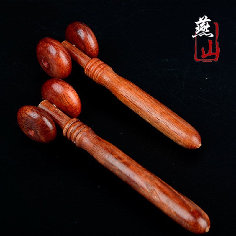 花梨木质按摩器面部脸部按摩器鼻子眼睛鼻梁滚轮两轮推鼻按摩器