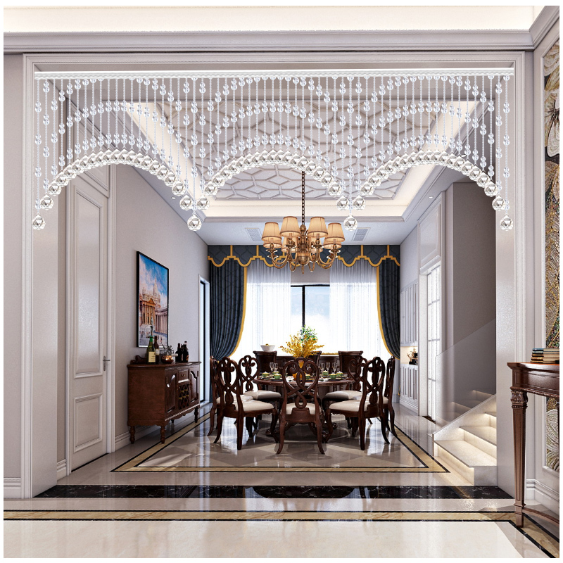 水晶葫芦珠帘卧室门帘隔断玄关过道客厅餐厅厕所免打孔网红挂帘子