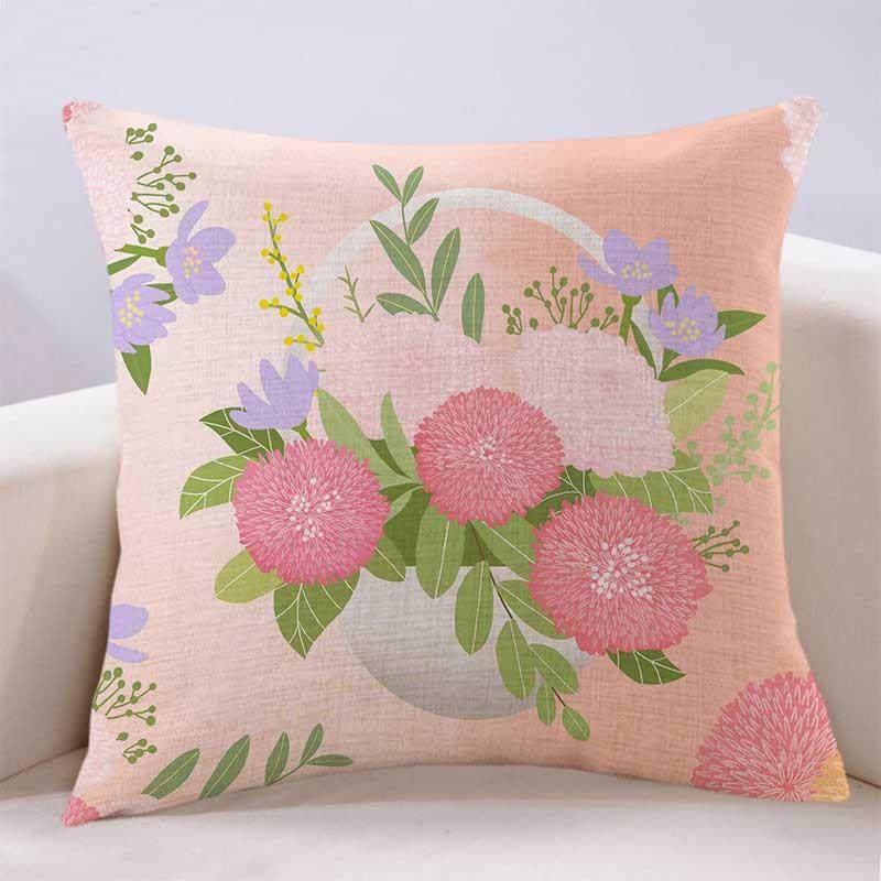 现代简约小清新植物花卉沙发抱枕卧室床上睡觉枕办公室午睡趴趴枕