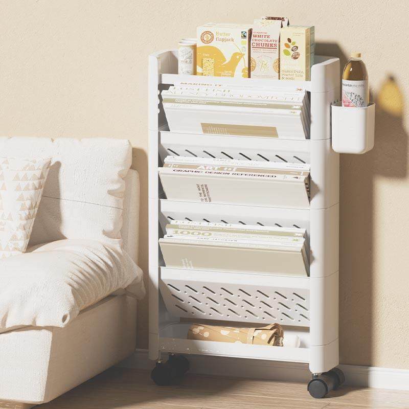 置物架移动收纳架落地桌下书架学生书桌旁书本收纳小推车桌边带轮
