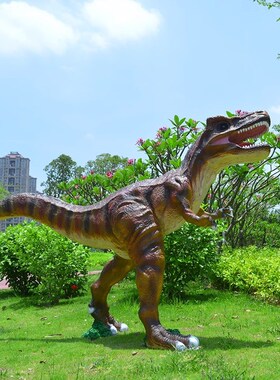 户外仿真恐龙雕塑玻璃钢公园景区商场游乐场售楼处幼儿园装饰摆件