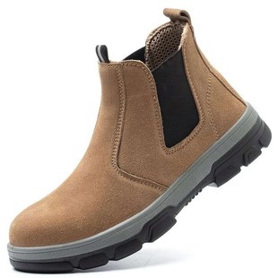 工作鞋 防砸防刺穿钢包头透气防臭软底轻便耐磨电焊鞋 男夏季 劳保鞋