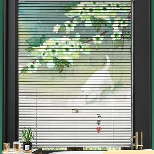 百叶窗帘免打孔办公室q遮光升降铝合金窗户遮挡防水卷拉式卷帘定