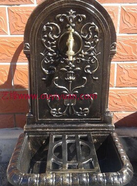 铸铁水盆 铸铁洗手盆自来水盆别墅花园洗手P盆高76厘米水池盆