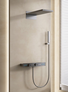 SAYM上浴暗装花洒淋浴套装恒温全铜嵌入式暗藏增压数显家用包安装