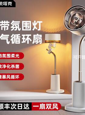 RTAKO 循环扇家用空气循环风扇立式摇头智能节能落地扇卧室电风扇