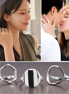 日韩纯银戒指首饰品女没关系是爱情制作人孔孝真同款豆嫂鬼怪指环
