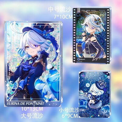 原神命定之日水神芙宁娜生日贺图芙芙同人周边流麻流沙砖立牌谷子